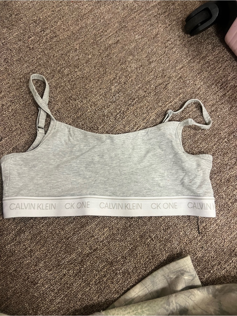 Calvin Klein Light Gray/White Bralette
